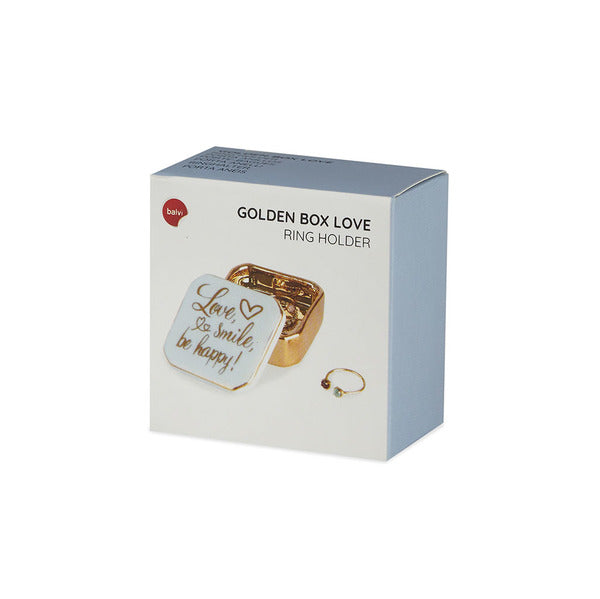 Porta anillos Golden Box Love
